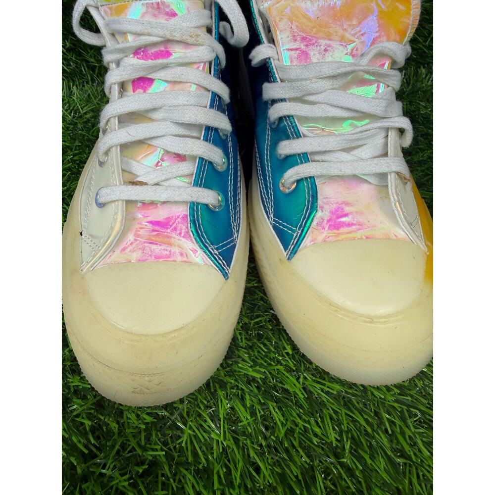 Converse Chuck 70 Hi Iridescent White Patent Leather Mens 9.5 Women 11.5 163786C - Picture 2 of 8